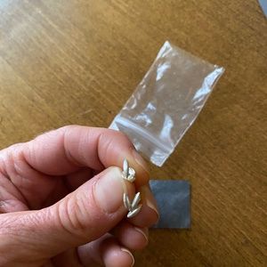 Minimal mismatched silver stud earrings